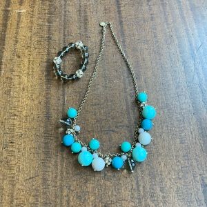 J.Crew Taupe and Crystal Stretch Bracelet